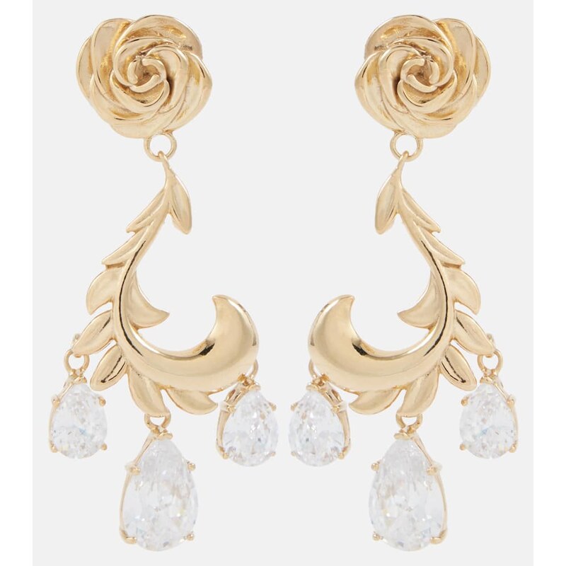 Magda Butrym Rosebud gold-plated drop earrings