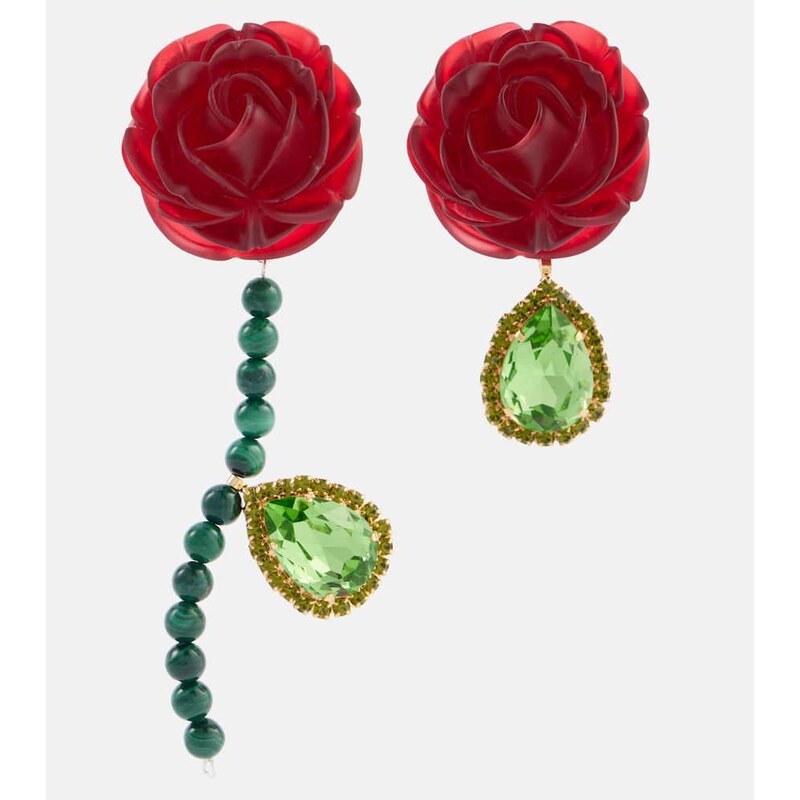 Magda Butrym Embellished sterling silver drop earrings