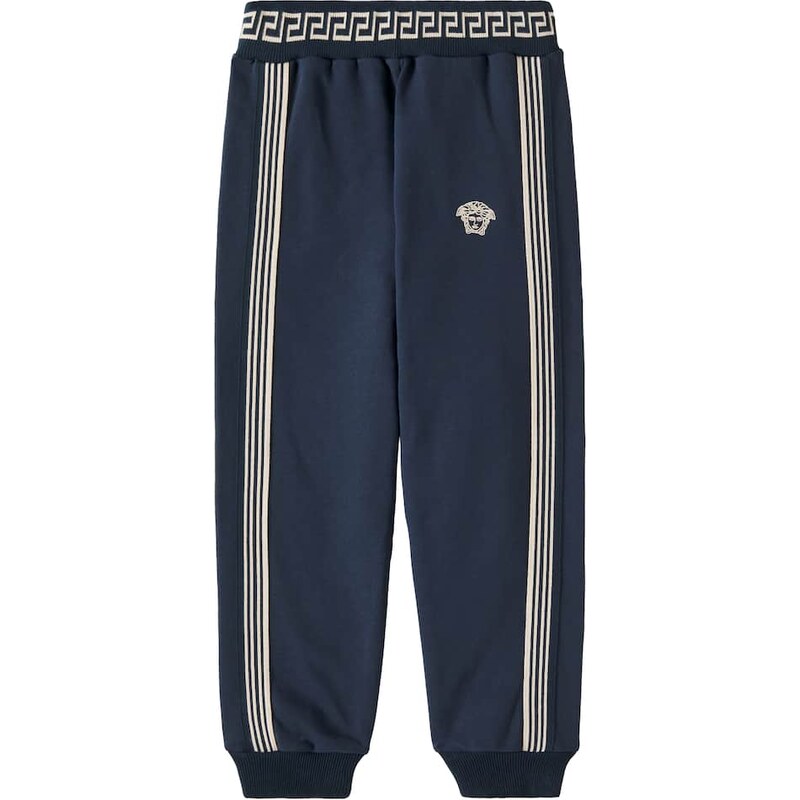 Versace Kids Greca Border cotton jersey trackpants