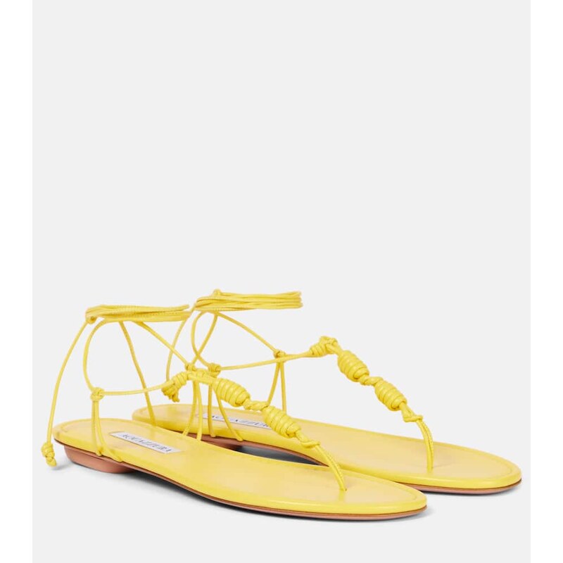 Aquazzura Oaxaca leather thong sandals