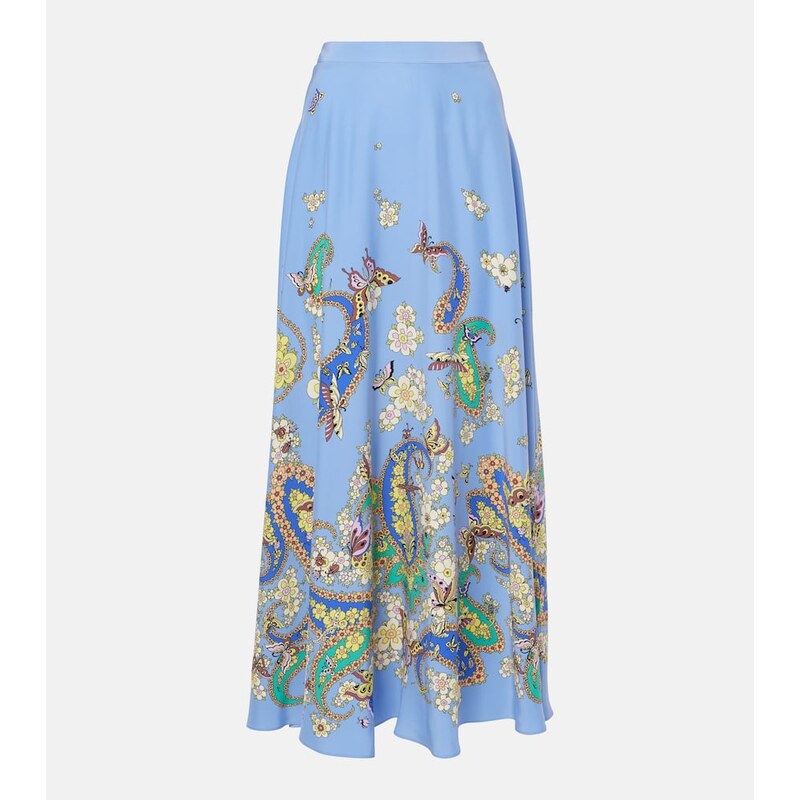 Etro Floral silk maxi skirt