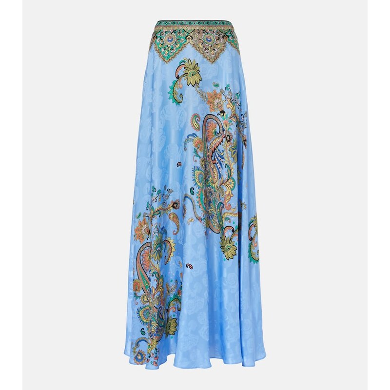 Etro Floral silk crÃªpe de chine maxi skirt