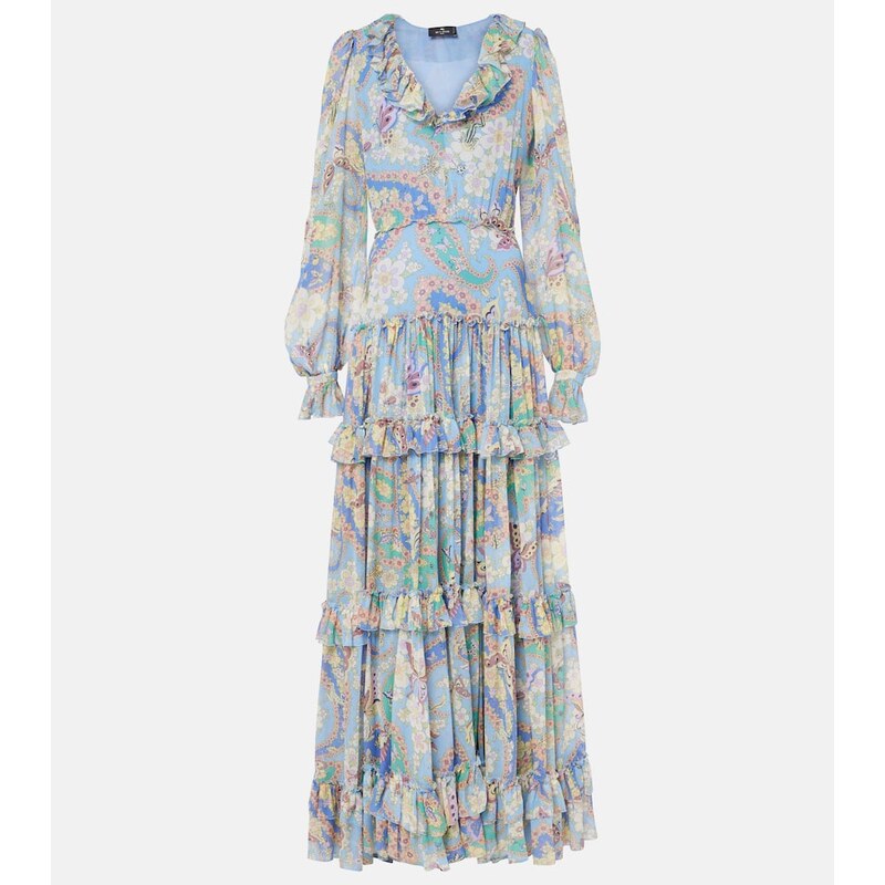 Etro Floral silk gown