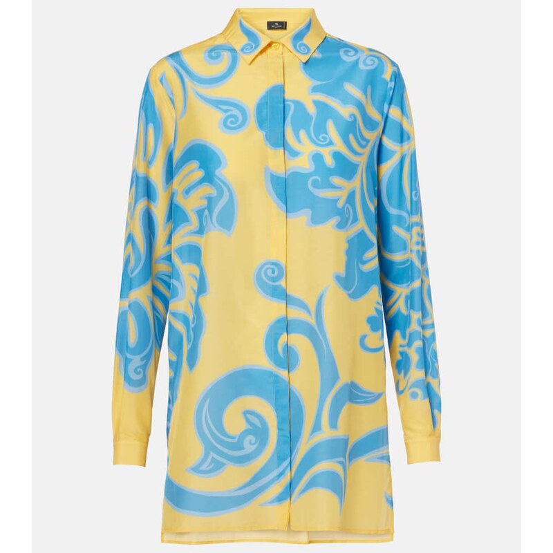 Etro Printed cotton and silk shirt