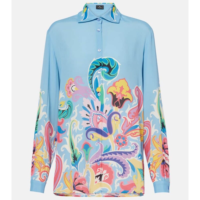 Etro Printed satin shirt