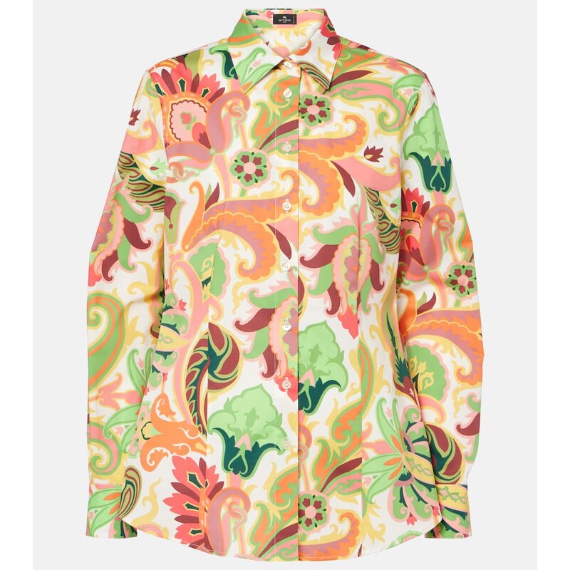 Etro Paisley cotton-blend poplin shirt