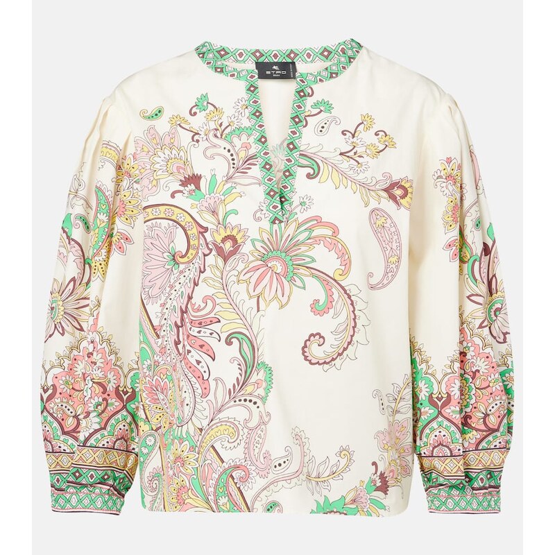 Etro Printed cotton top