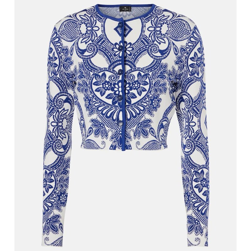 Etro Cable-knit cropped cardigan