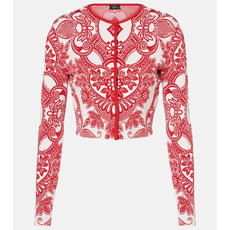 Etro Paisley cropped cardigan