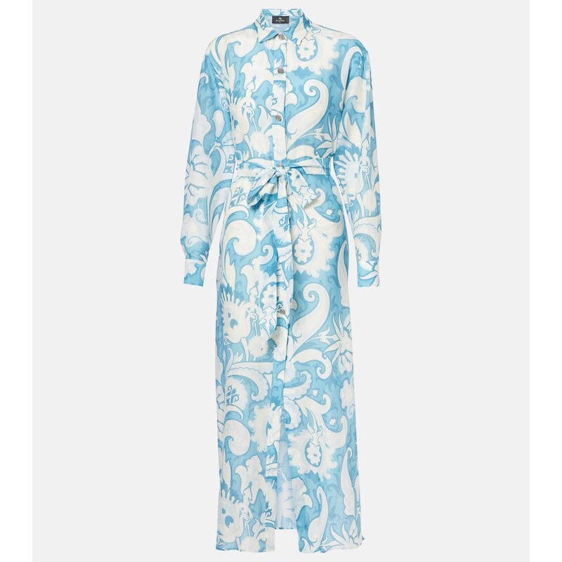 Etro Paisley cotton and silk shirt dress