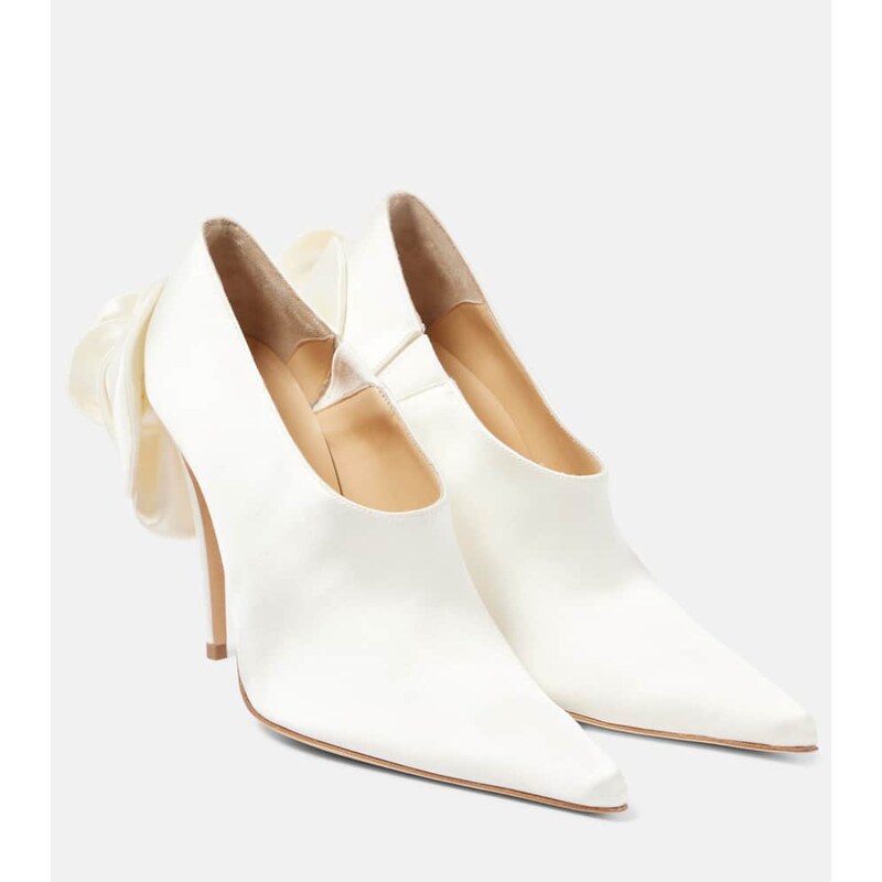 Magda Butrym Floral-appliquÃ satin pumps