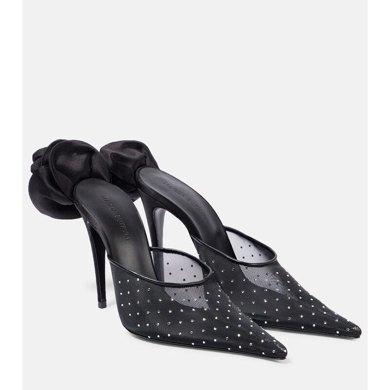 Magda Butrym Crystal-embellished mesh pumps
