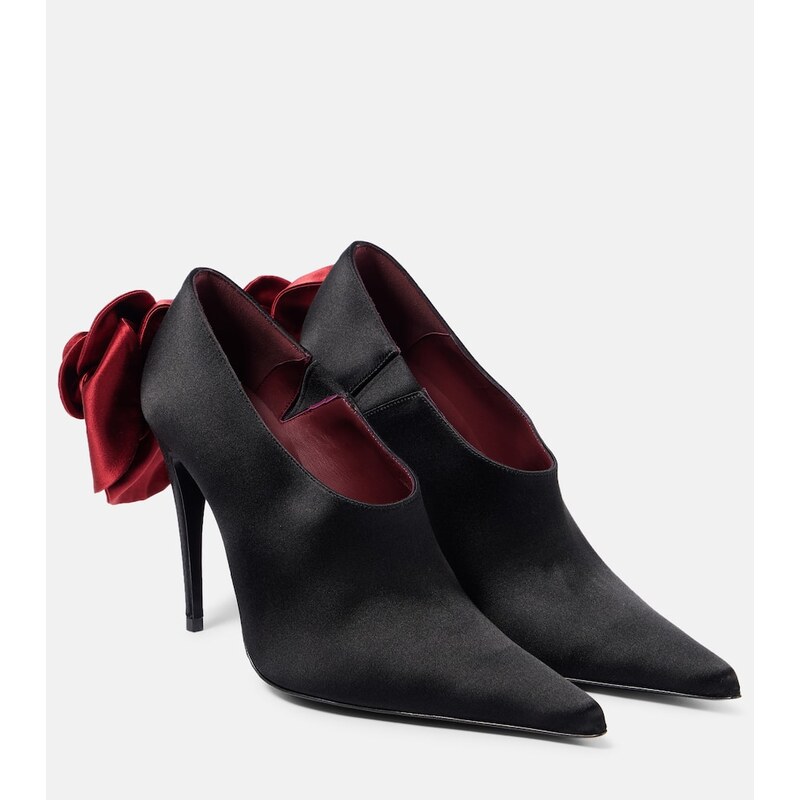 Magda Butrym Floral-appliquÃ satin pumps