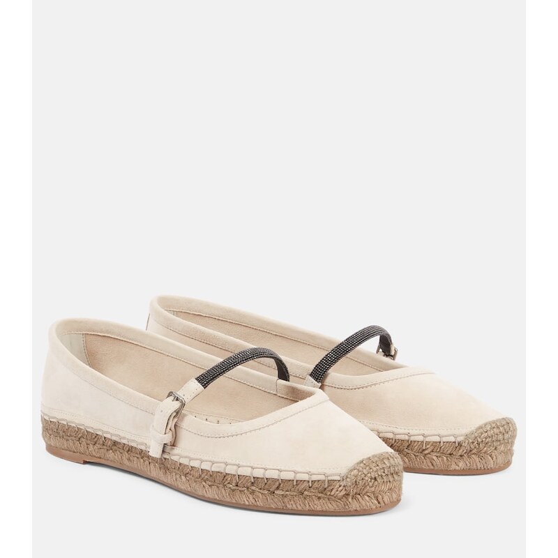Brunello Cucinelli Monili suede espadrilles