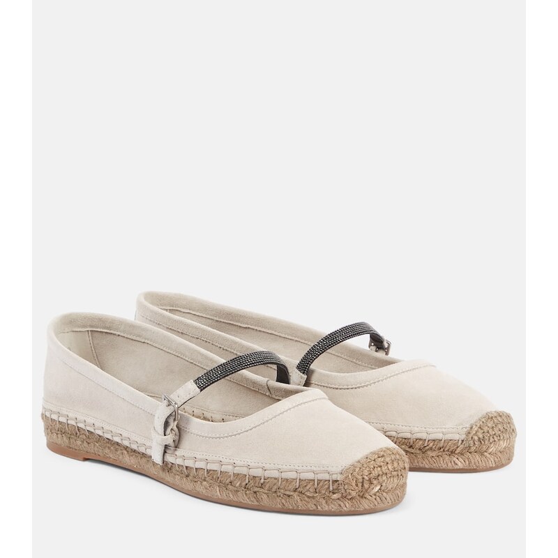Brunello Cucinelli Monili suede espadrilles