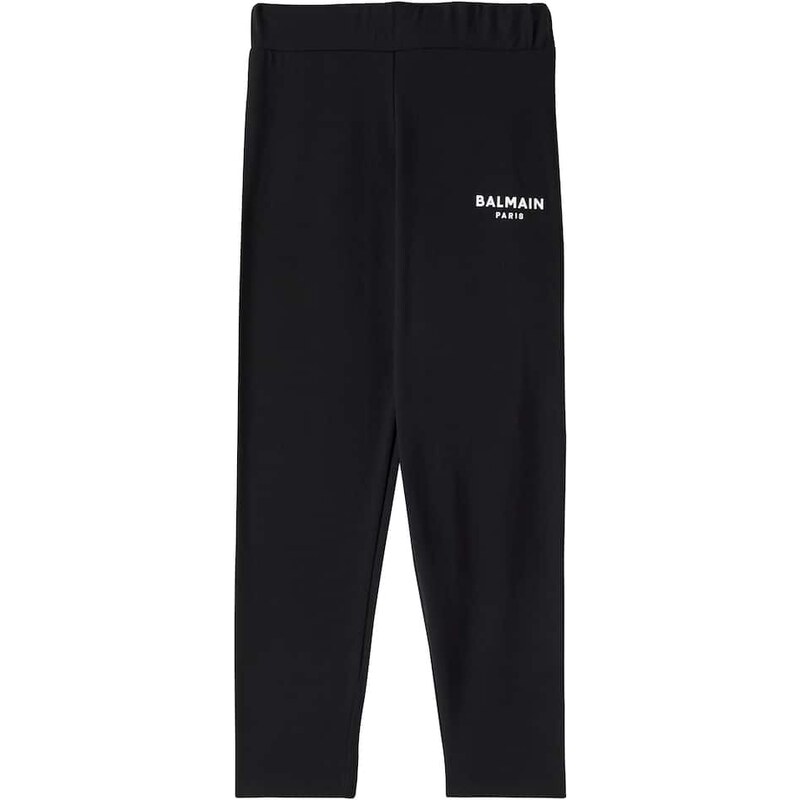 Balmain Kids Logo cotton-blend jersey leggings