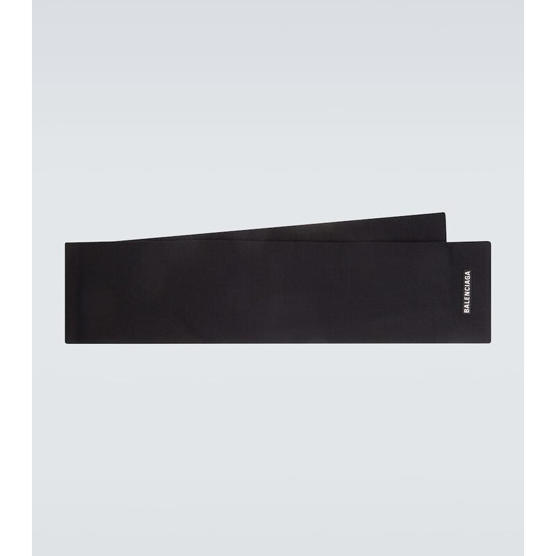 Balenciaga Logo wool-blend scarf