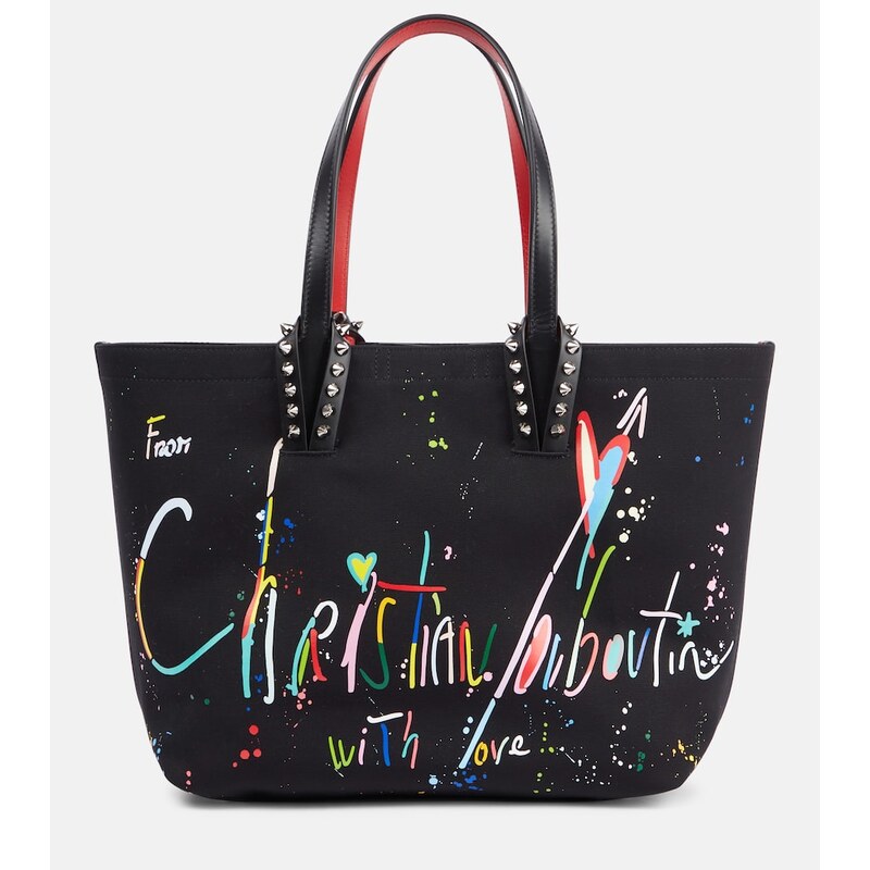 Christian Louboutin Cabata Large leather-trimmed canvas tote bag