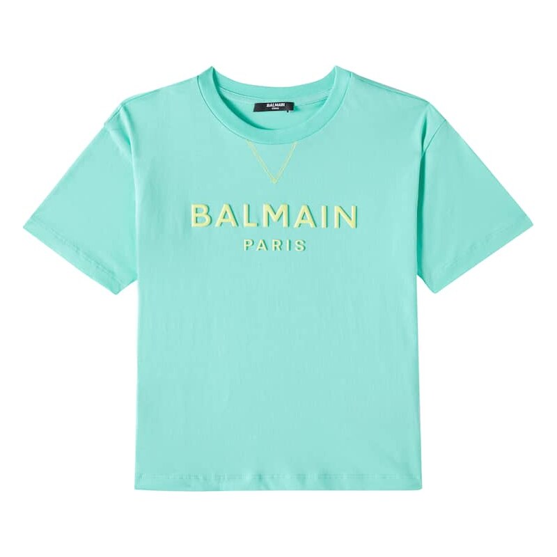 Balmain Kids Logo cotton jersey T-shirt