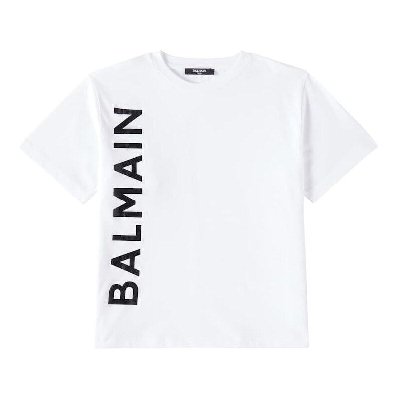 Balmain Kids Logo cotton jersey T-shirt