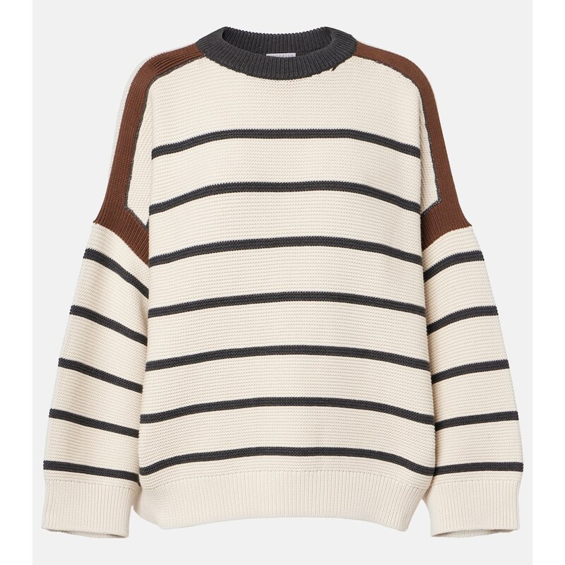 Brunello Cucinelli Striped cotton sweater