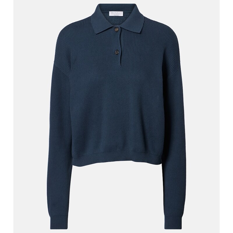 Brunello Cucinelli Cotton polo sweater