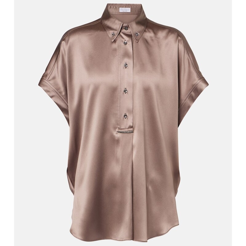 Brunello Cucinelli Silk-blend shirt