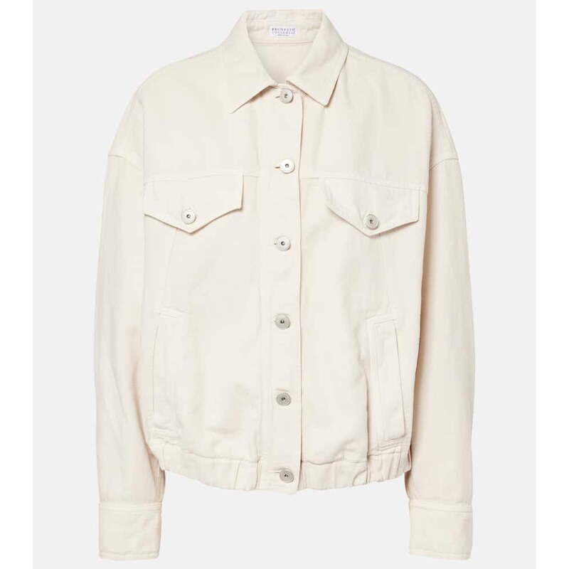 Brunello Cucinelli Monili beaded cotton and linen jacket