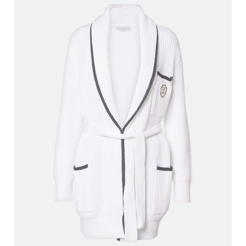 Brunello Cucinelli Ribbed-knit cotton cardigan