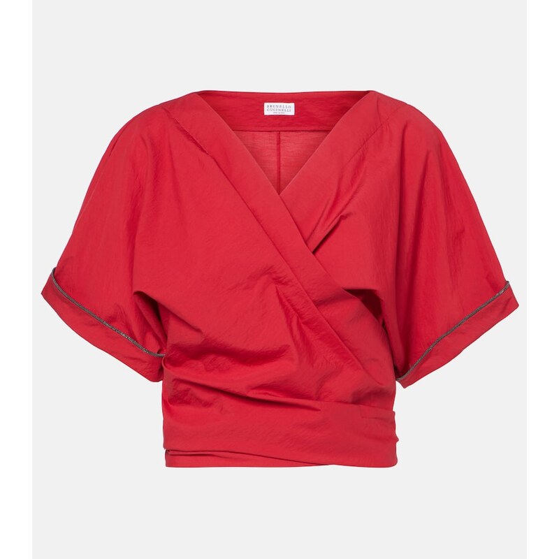 Brunello Cucinelli Cotton-blend blouse