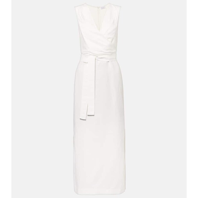 Brunello Cucinelli Gathered midi dress