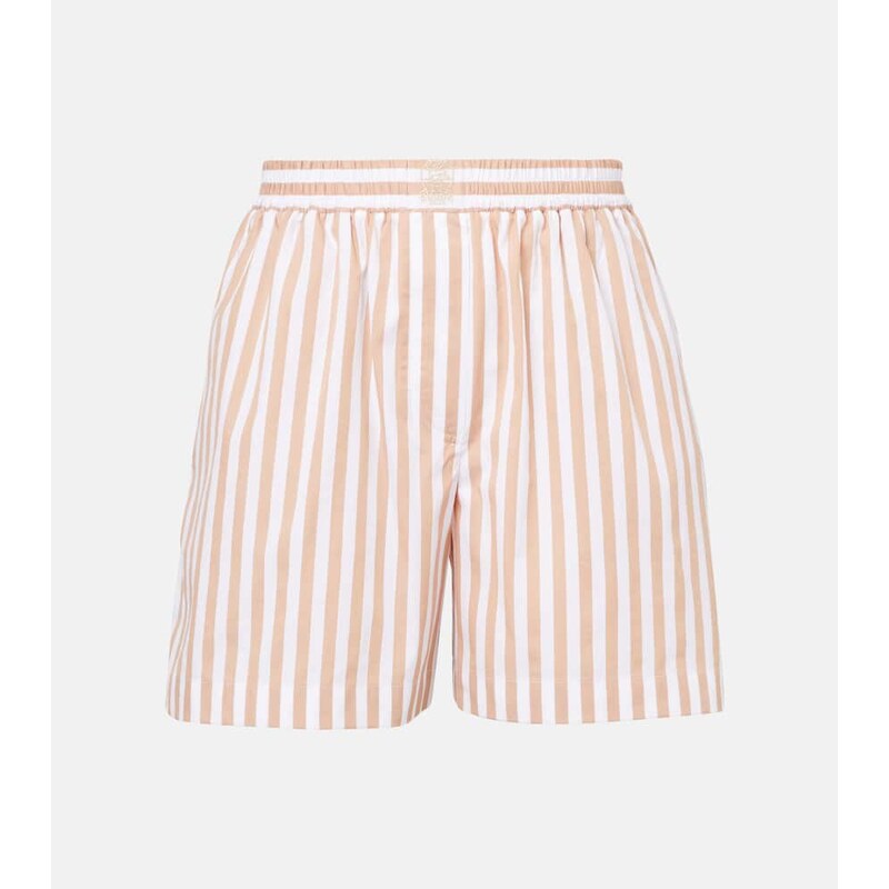 Brunello Cucinelli Striped cotton and silk Bermuda shorts