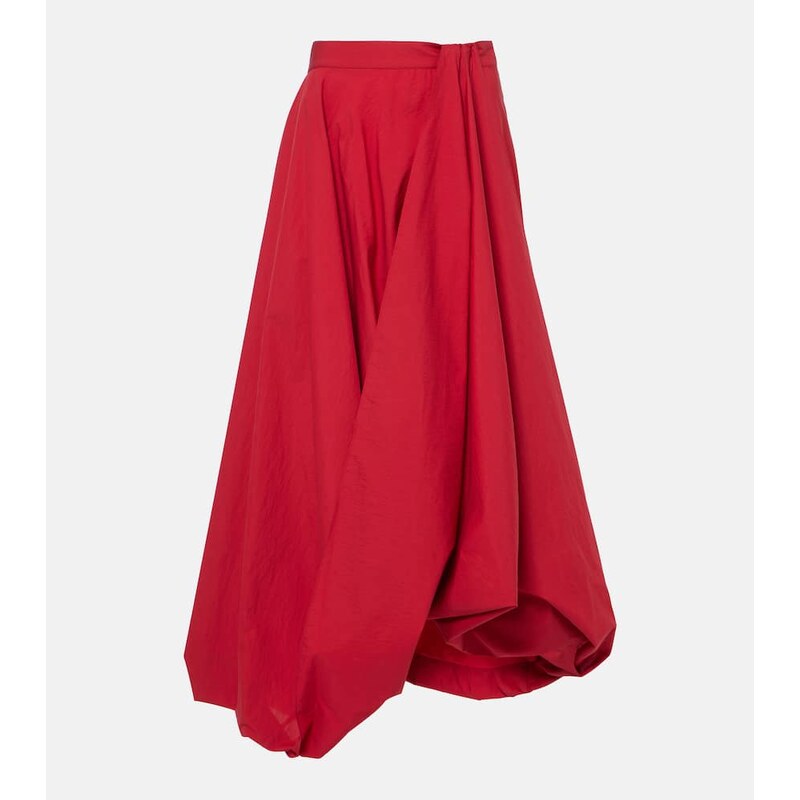 Brunello Cucinelli Cotton-blend midi skirt