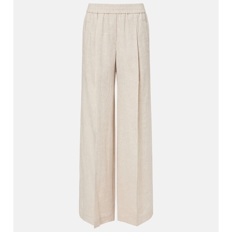 Brunello Cucinelli Linen wide-leg pants