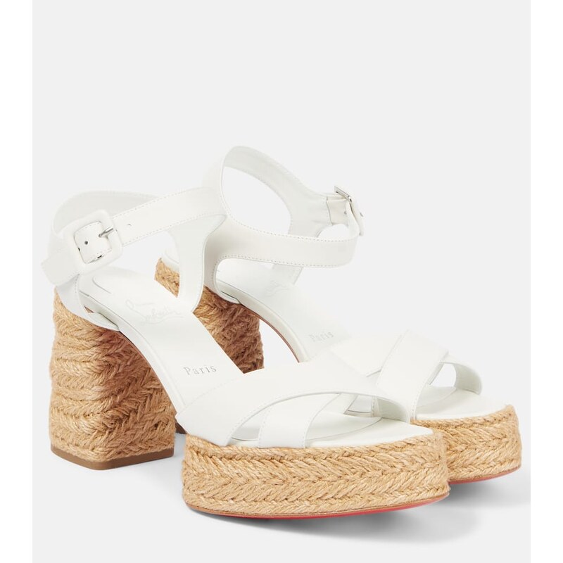 Christian Louboutin Calakala 70 leather espadrilles
