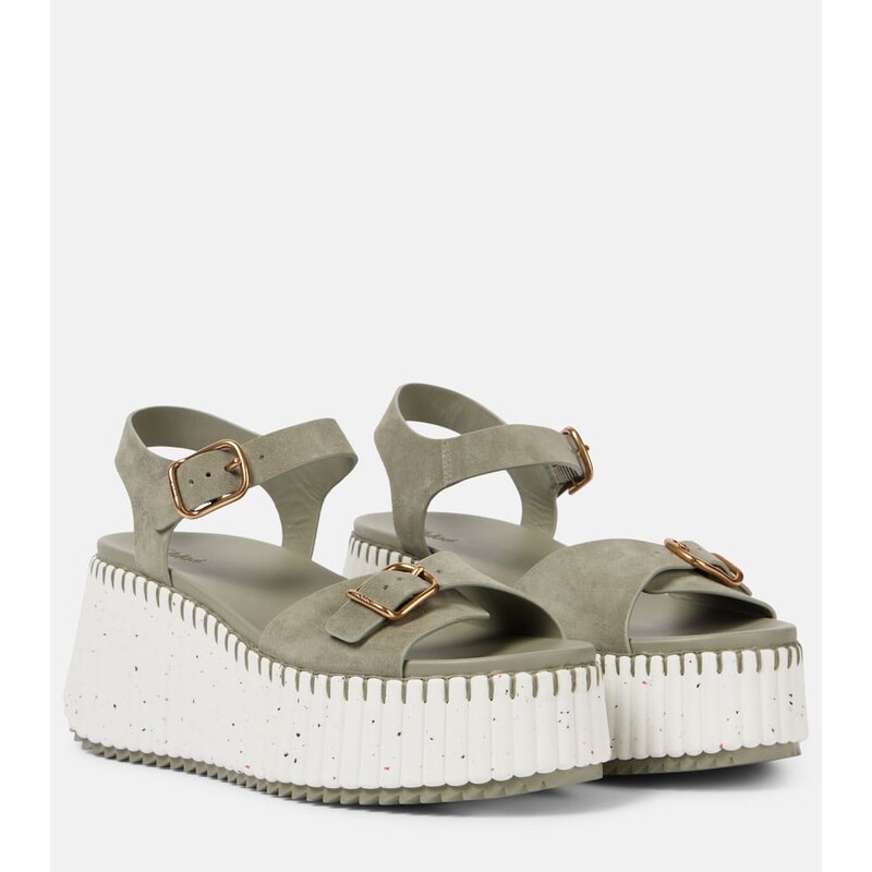 Chloé Nama suede platform sandals