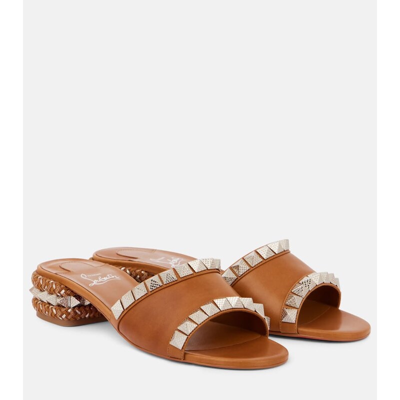 Christian Louboutin Pyramule 30 spiked leather mules
