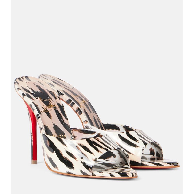 Christian Louboutin Miss Z 100 patent leather mules