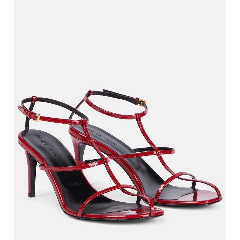 Khaite Cage 75 patent leather sandals