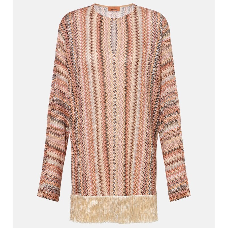 Missoni Zigzag fringed lamÃ blouse
