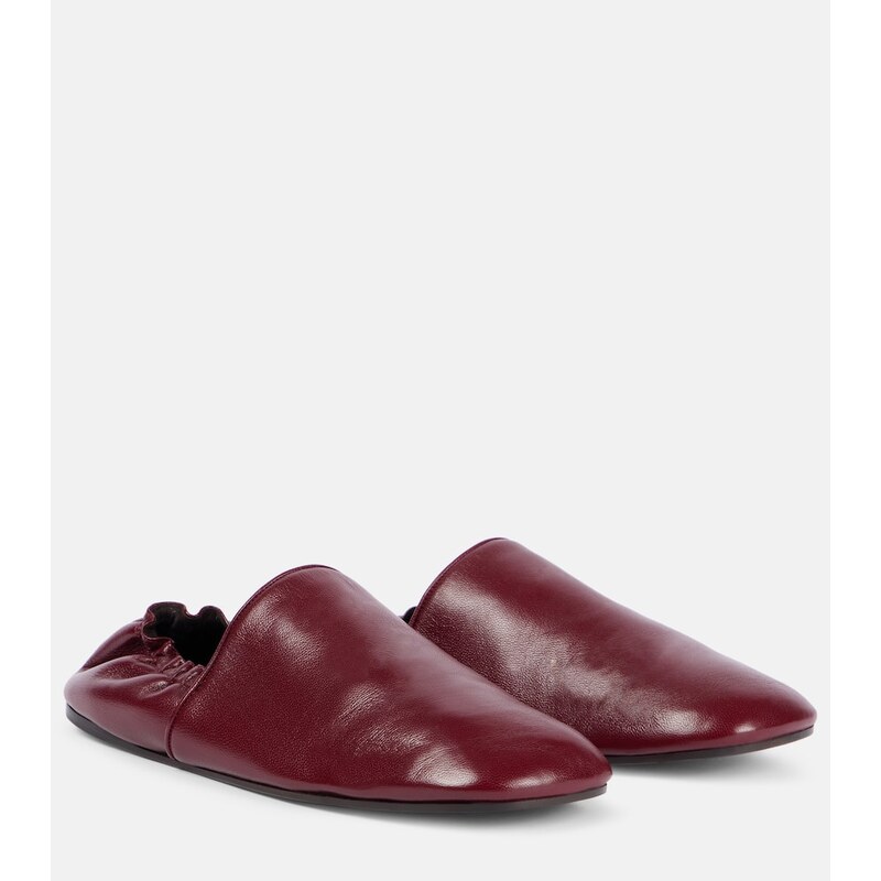Khaite Banks leather slip-on shoes