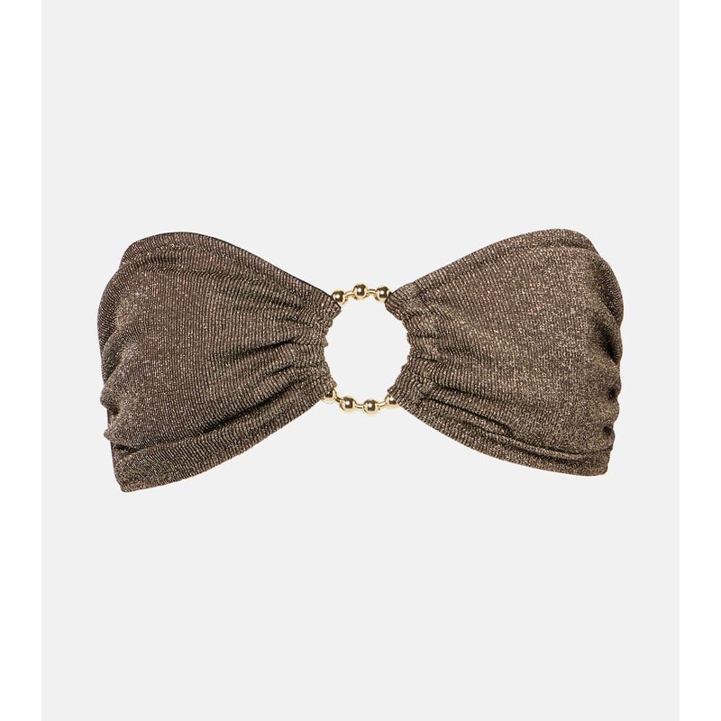 Alexandra Miro Carlotta lamÃ bandeau bikini top