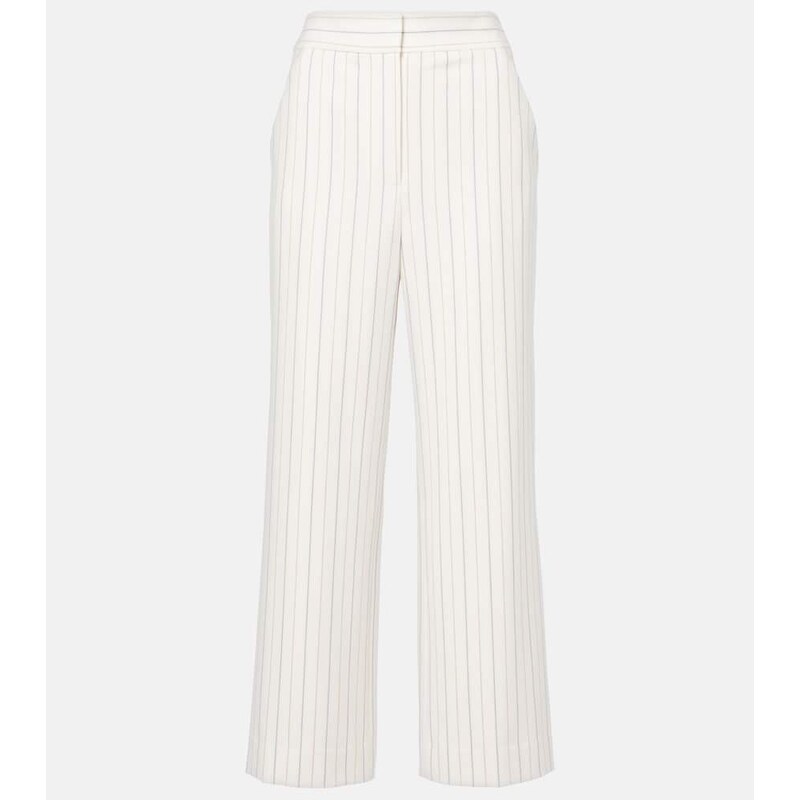 Veronica Beard Brixton striped wide-leg pants