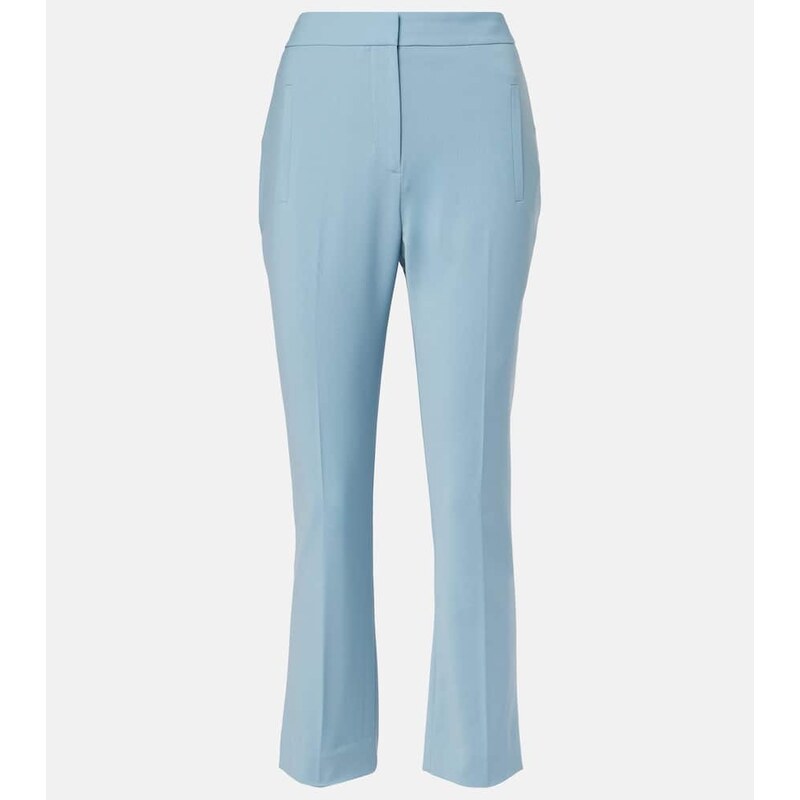 Veronica Beard Arte cropped wool-blend slim pants