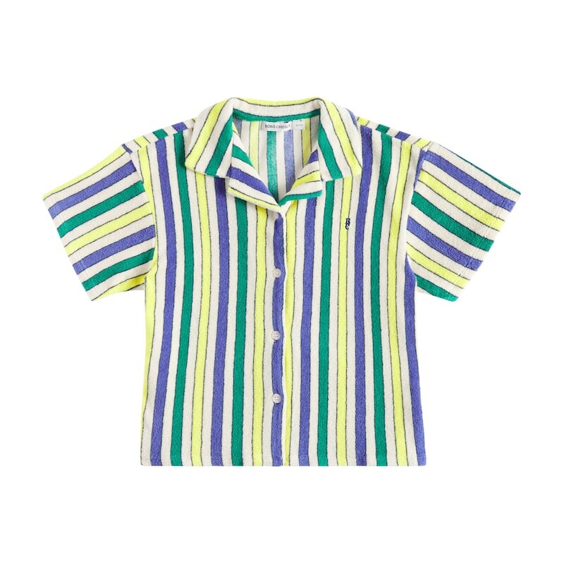 Bobo Choses Striped cotton terry shirt