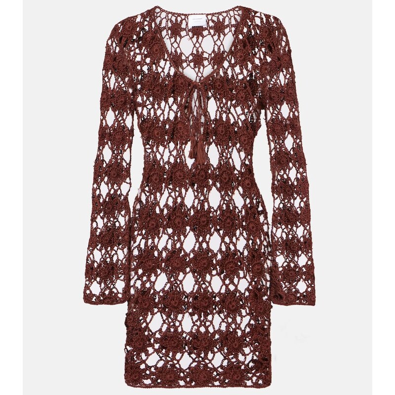 Anna Kosturova Crochet cotton minidress