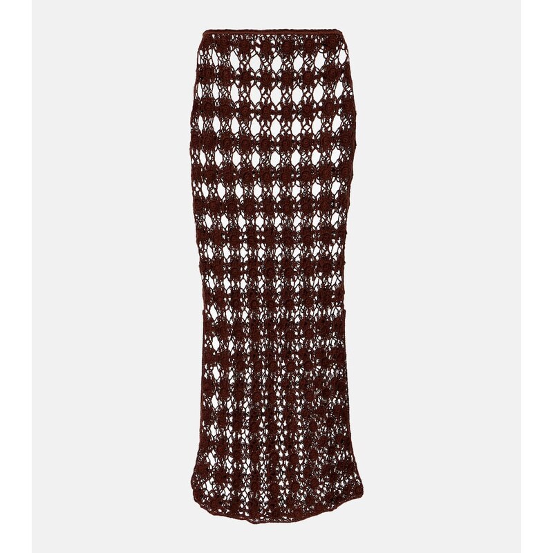 Anna Kosturova Bella crochet cotton maxi skirt