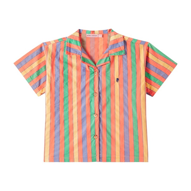 Bobo Choses Striped cotton-blend shirt