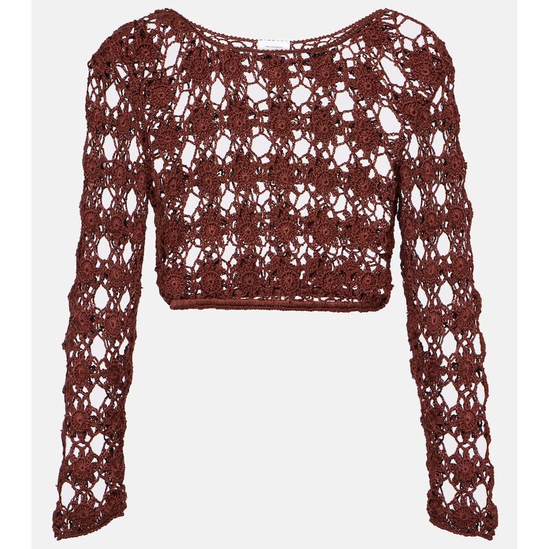 Anna Kosturova Bella crochet cotton crop top