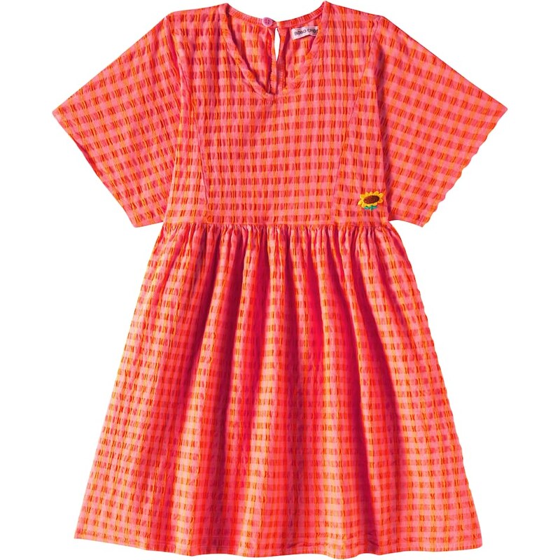 Bobo Choses Checked cotton-blend dress